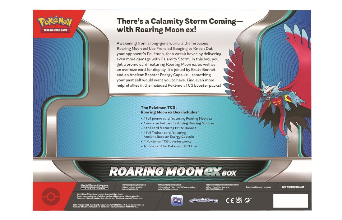 Pokémon TCG: Roaring Moon ex Collection Box